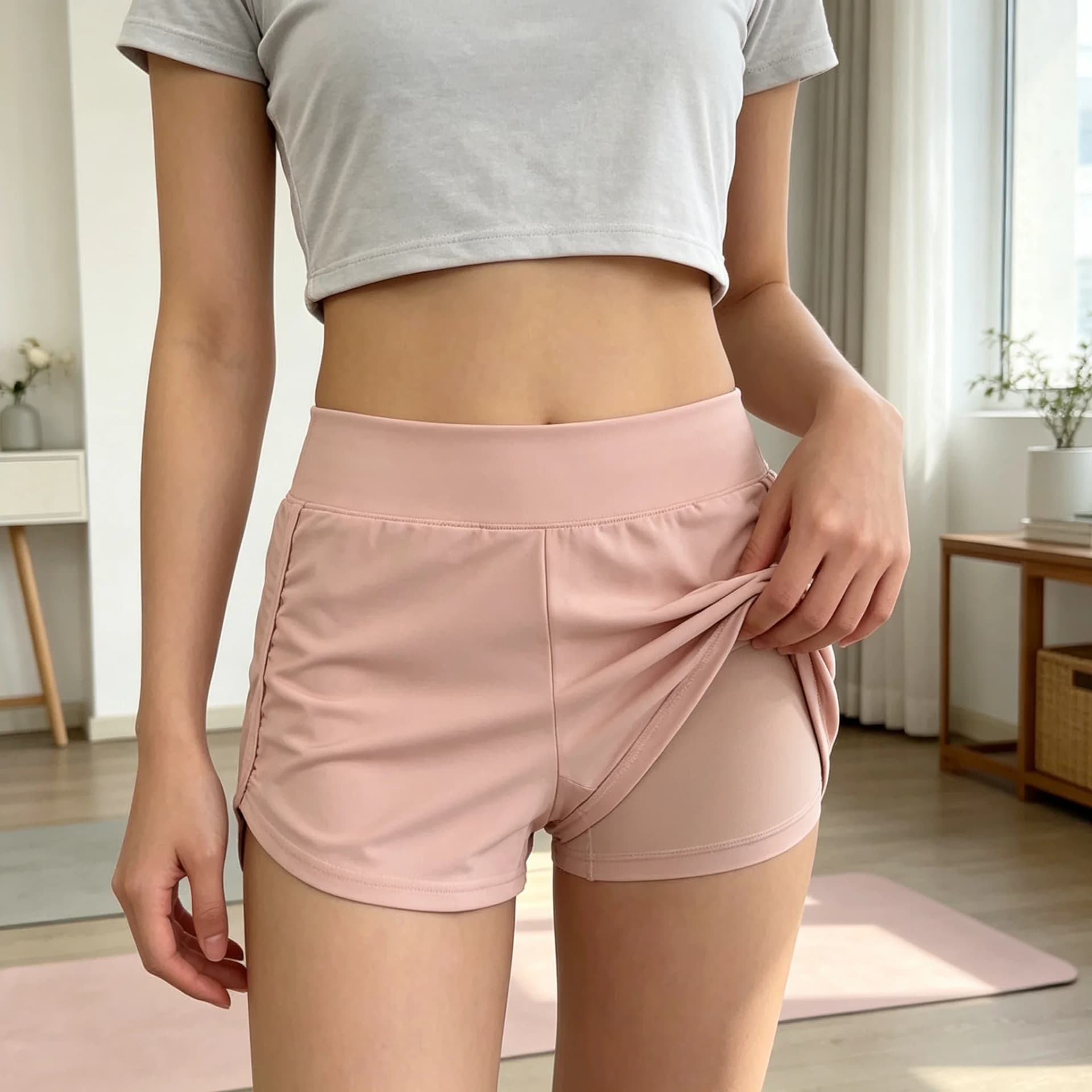 Women's High-Waisted Quick-Dry Fitness Shorts